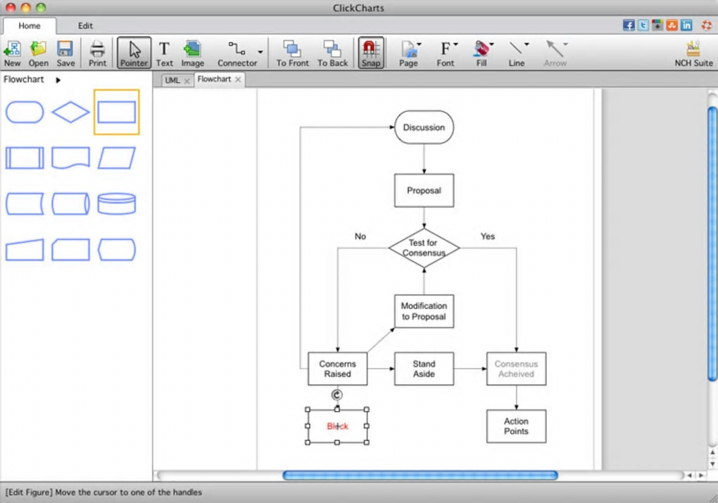 Screenshot №1 "ClickCharts Mac Flowchart Software"