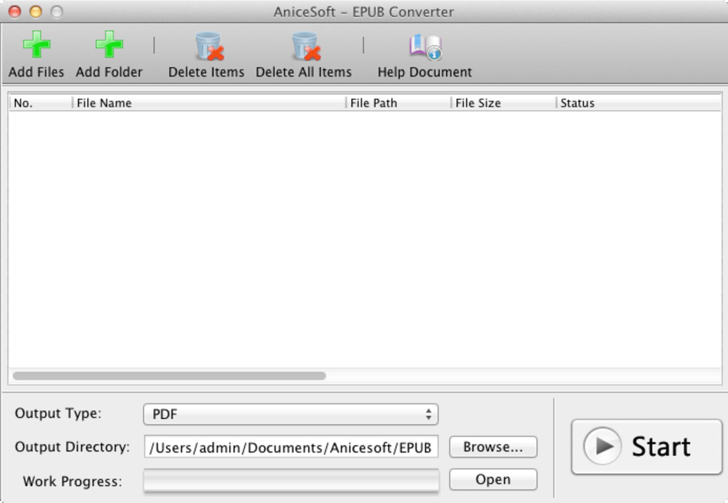 Screenshot №1 "EPUB Converter Mac"