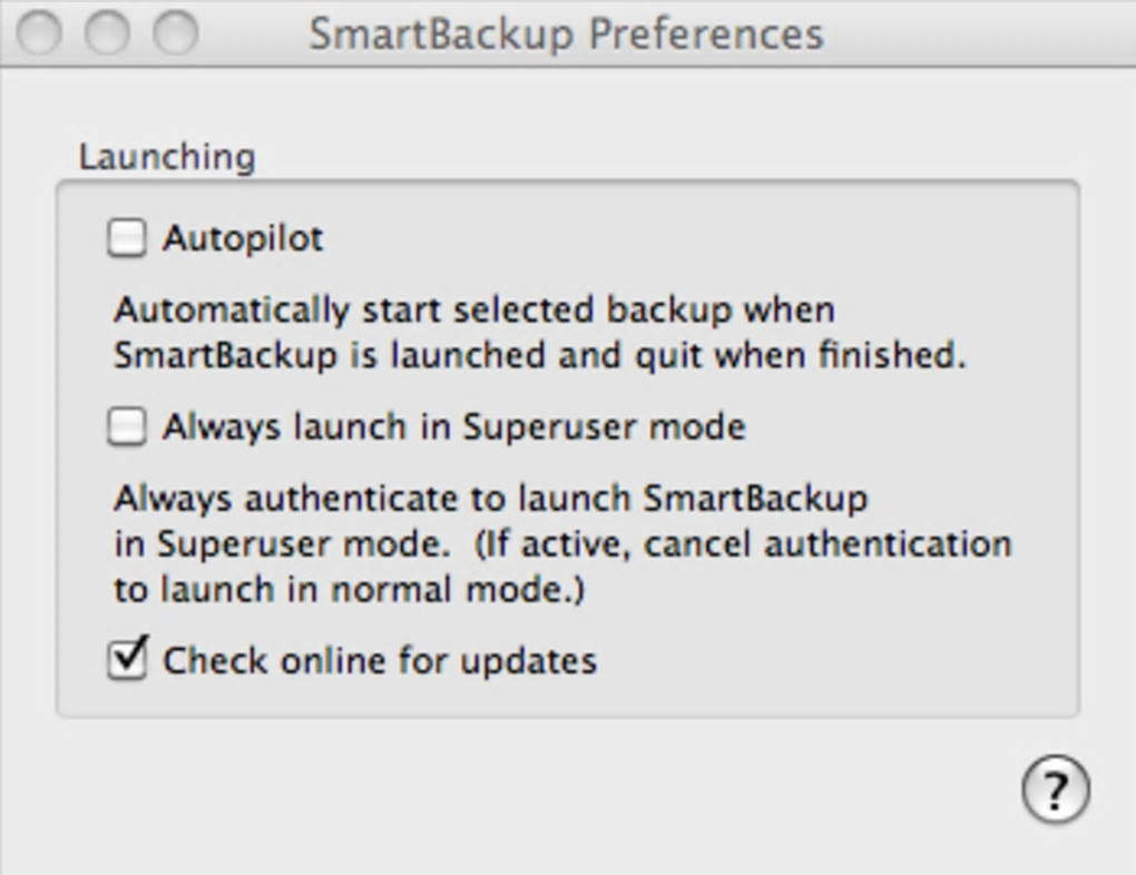 Screenshot №2 "SmartBackup"