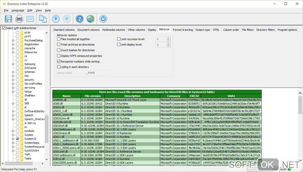 Screenshot №1 "Directory Lister"