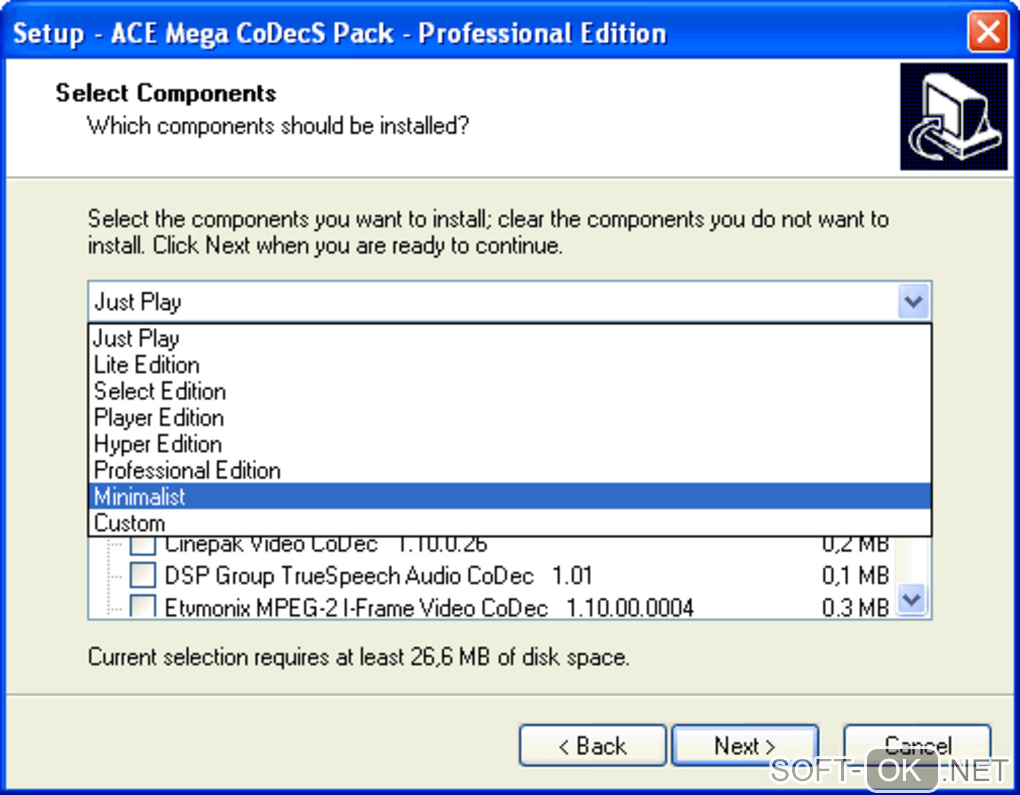 Screenshot №1 "ACE Mega Codec Pack"