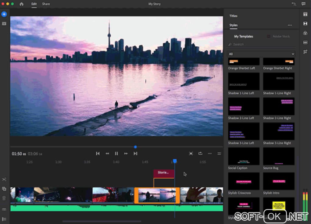 Screenshot №1 "Adobe Premiere Rush CC"