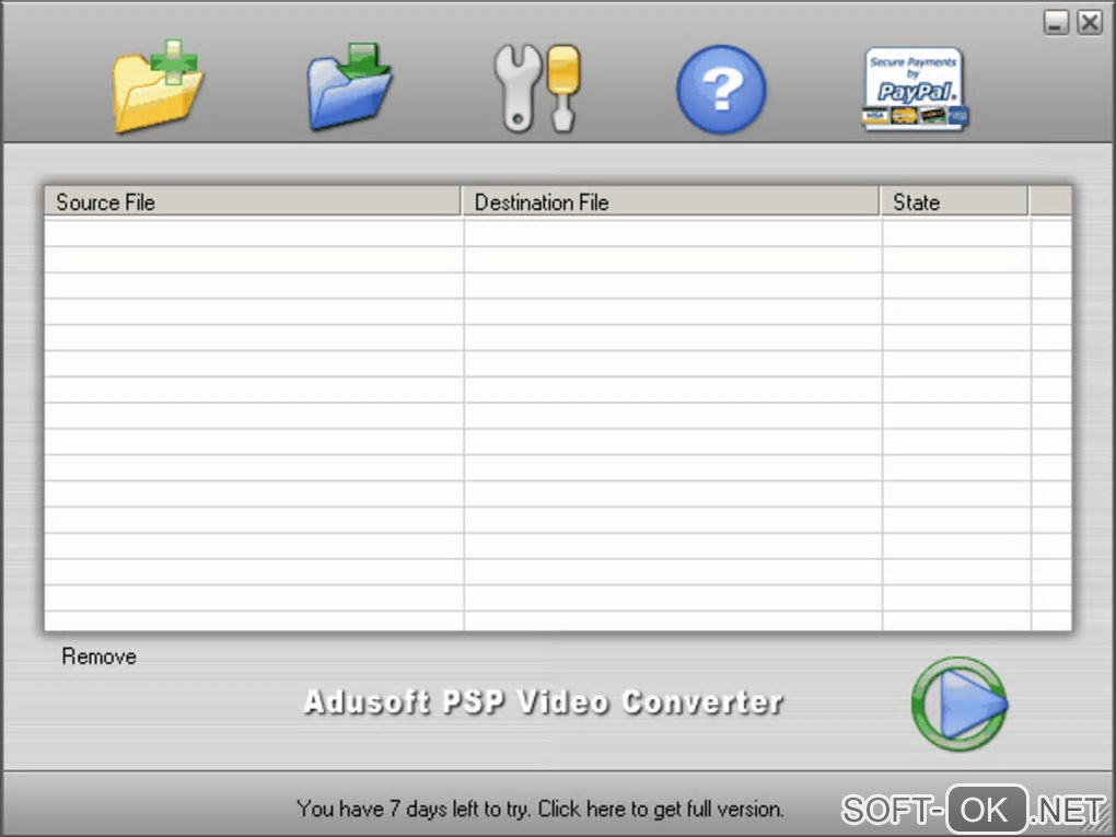 Screenshot №2 "Adusoft PSP Video Converter"
