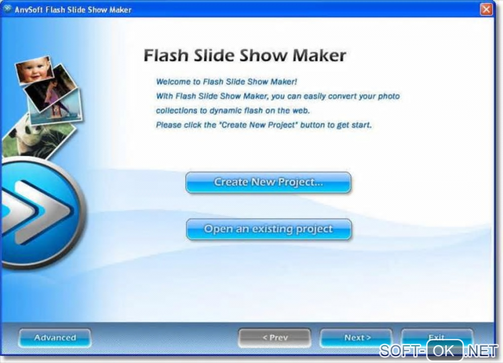 Screenshot №1 "AnvSoft Flash Slide Show Maker"