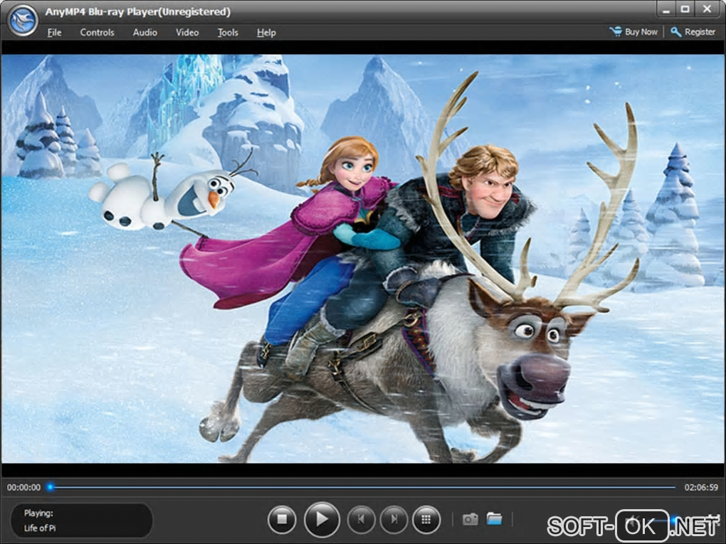 Screenshot №1 "AnyMP4 Blu-ray Player"