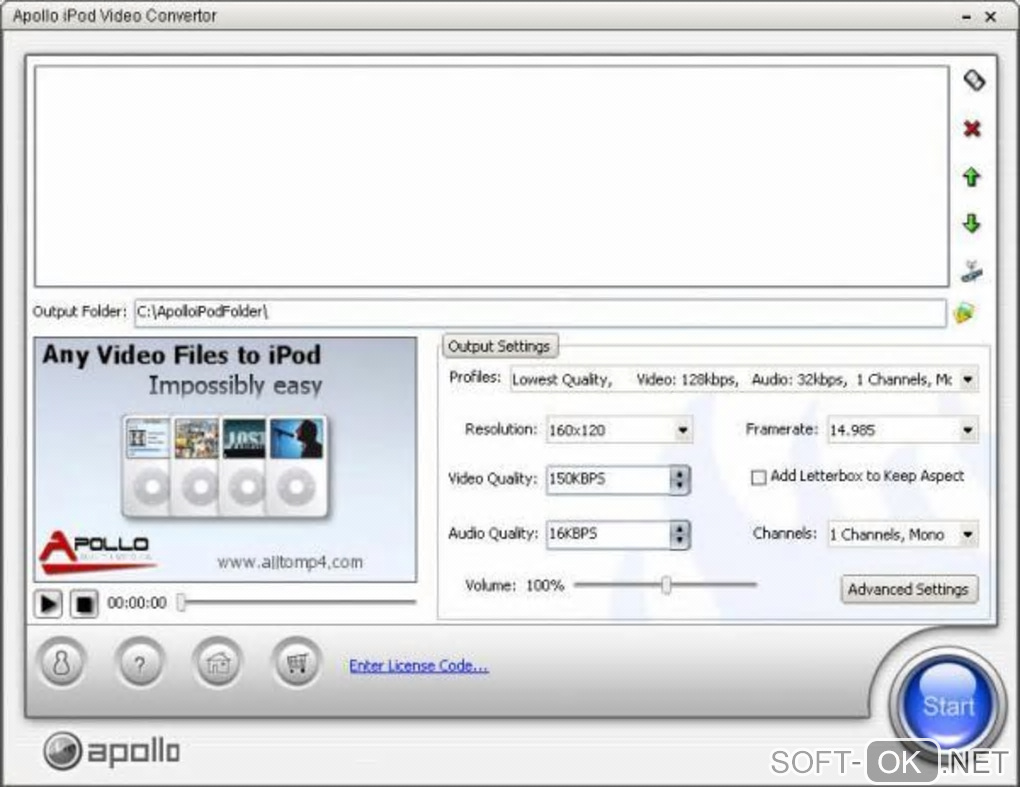 Screenshot №1 "Apollo iPod Video Converter"