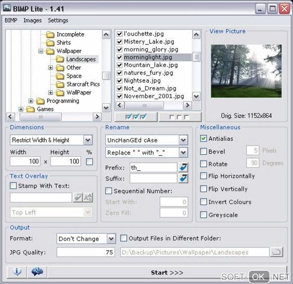 Screenshot №1 "BIMP Lite"