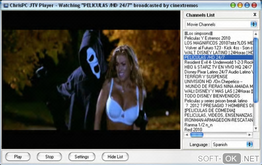 Screenshot №2 "ChrisPC JTV Player"