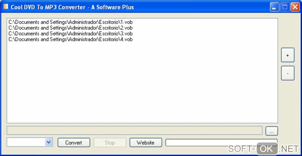 Screenshot №1 "Cool DVD To MP3 Converter"