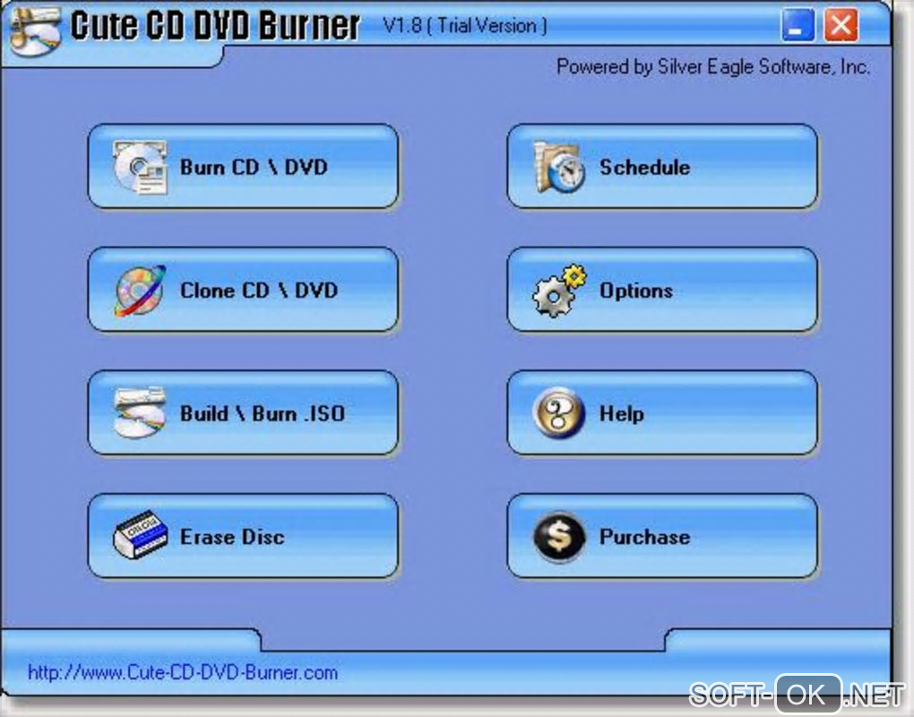 Screenshot №1 "Cute CD DVD Burner"