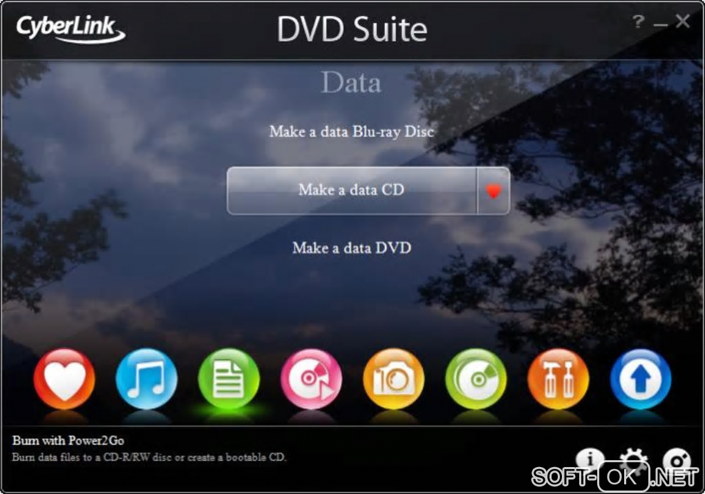 The appearance "CyberLink DVD Suite"