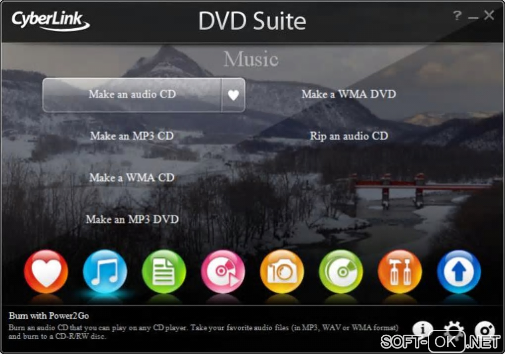 The appearance "CyberLink DVD Suite"
