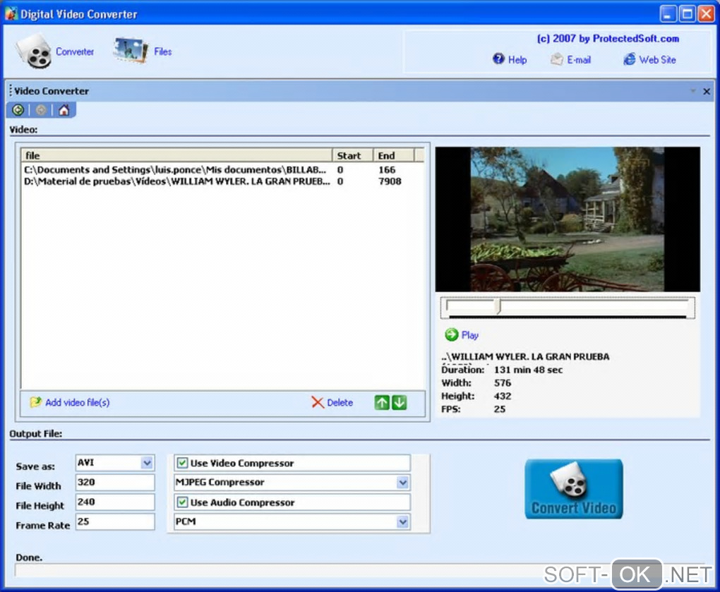 Screenshot №1 "Digital Video Converter"
