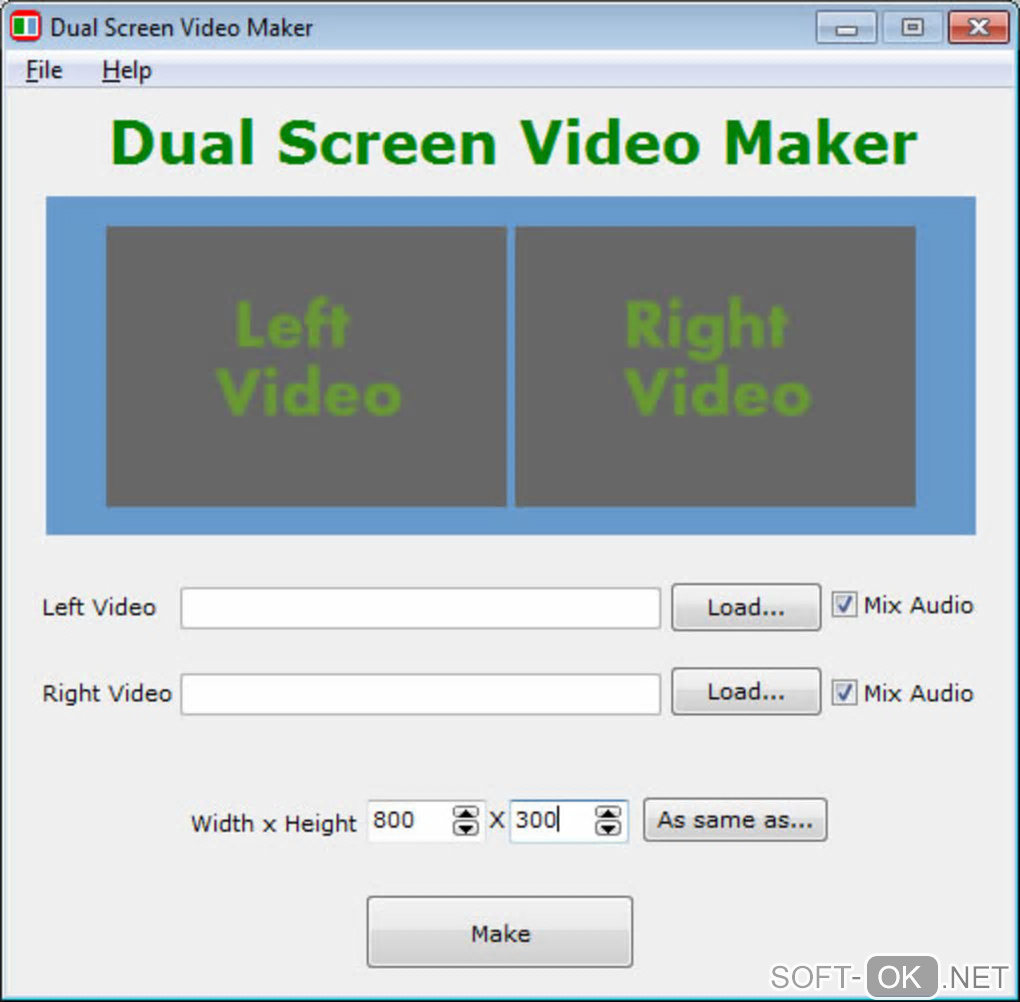 Screenshot №1 "Dual Screen Video Maker"