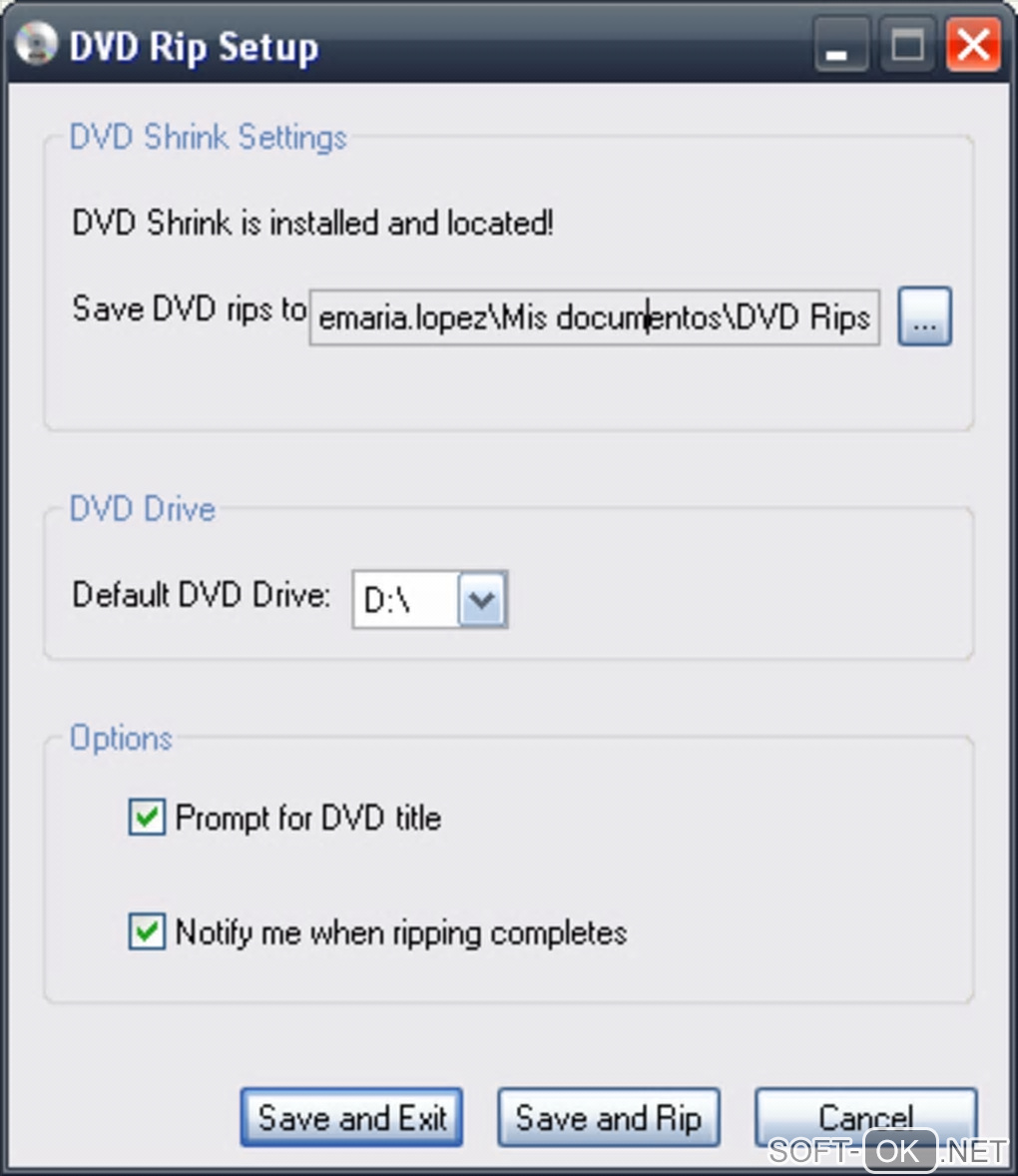 Screenshot №1 "DVD Rip"