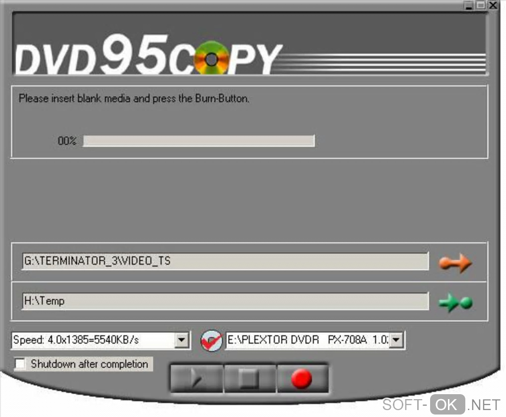 The appearance "Dvd95Copy"