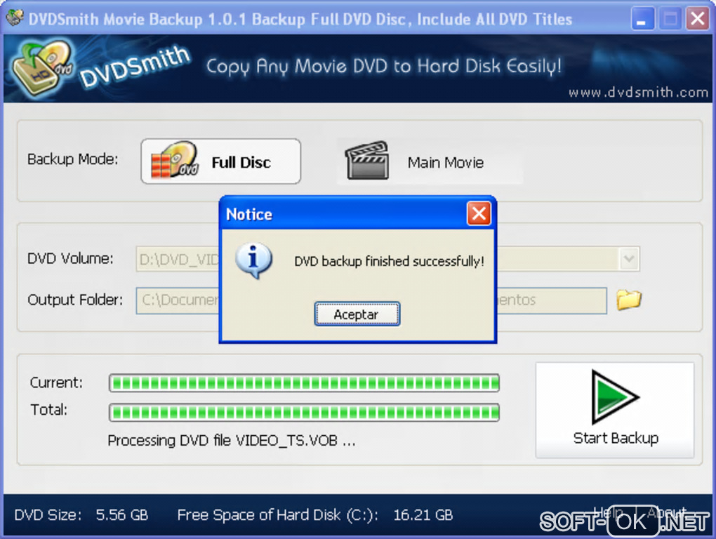 Screenshot №2 "DVDSmith Movie Backup"