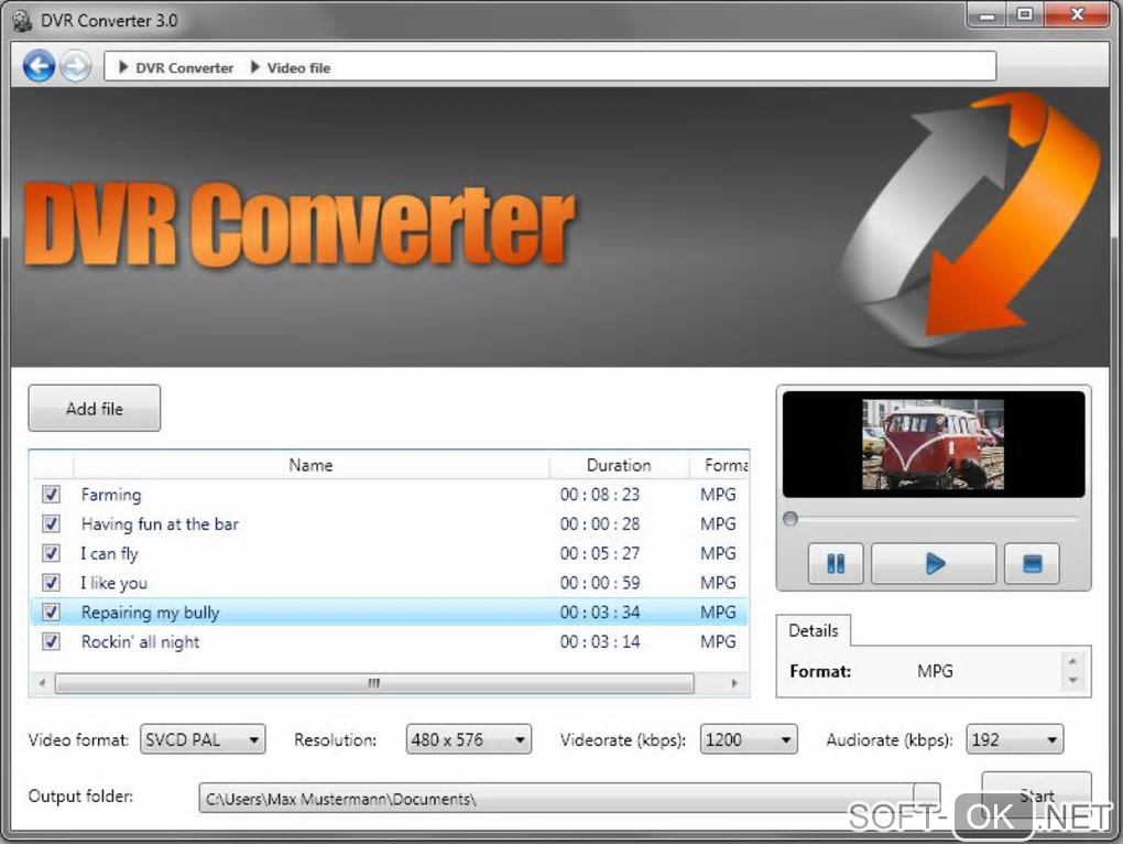 Screenshot №2 "DVR Converter"