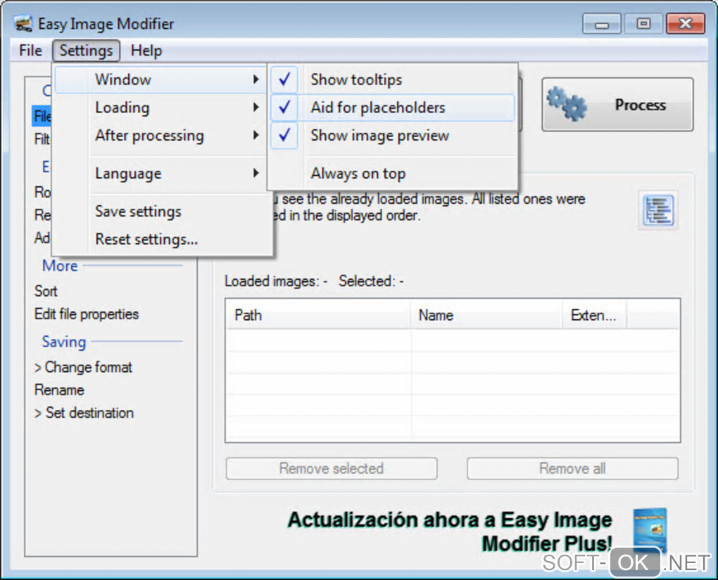 The appearance "Easy Image Modifier"