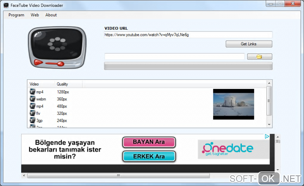 Screenshot №1 "Facetube Video Downloader"