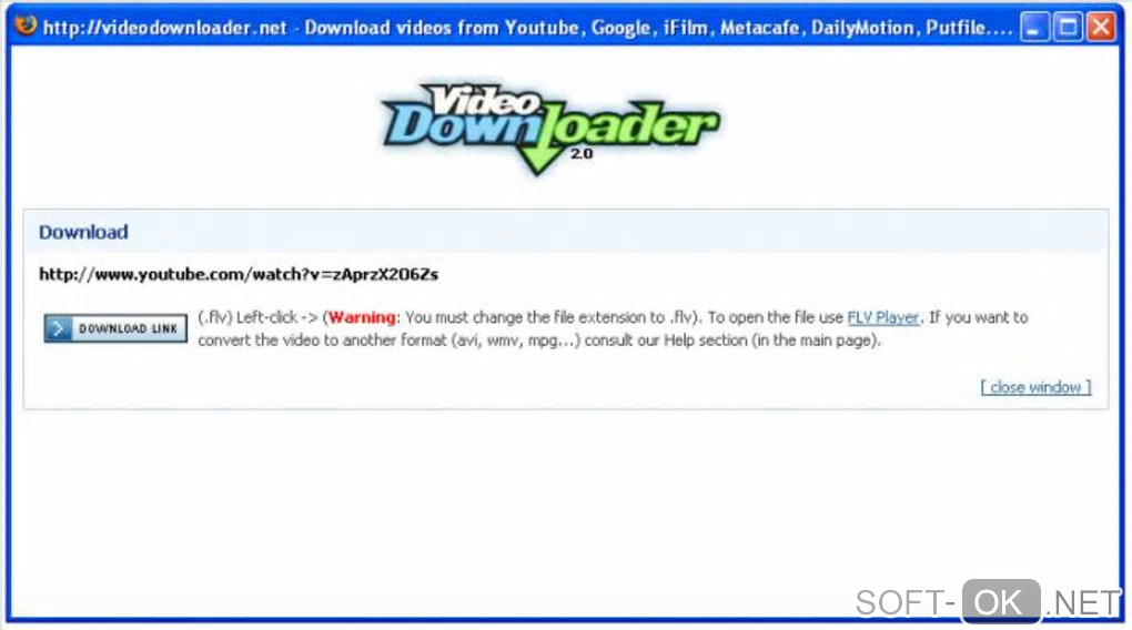 Screenshot №1 "Firefox VideoDownloader"