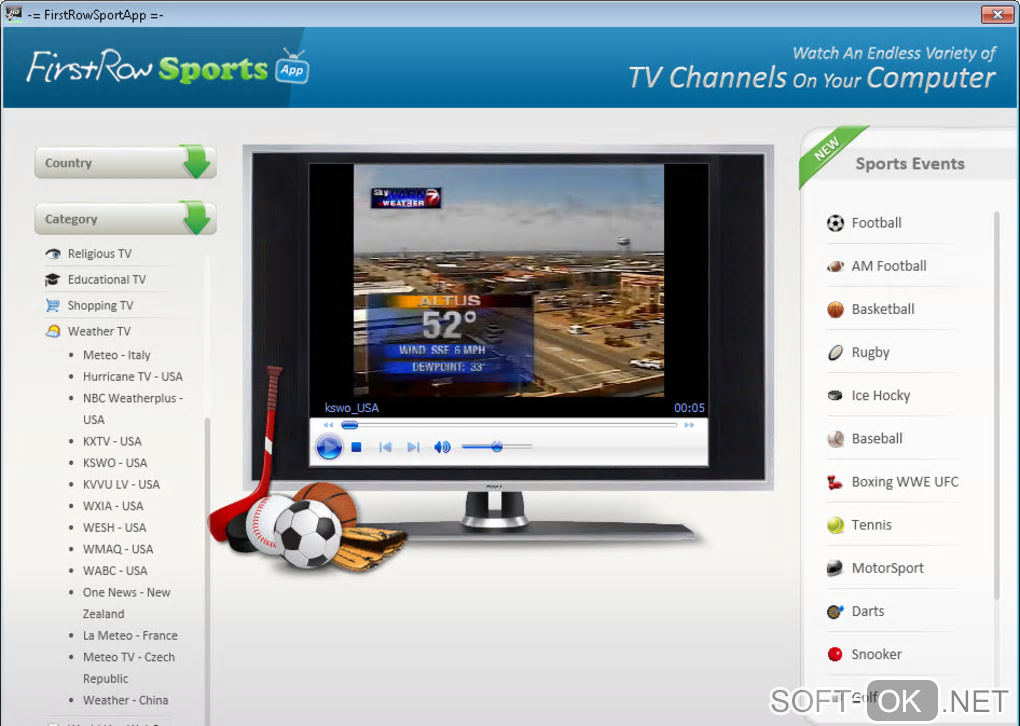 Screenshot №1 "FirstRow Sport App"