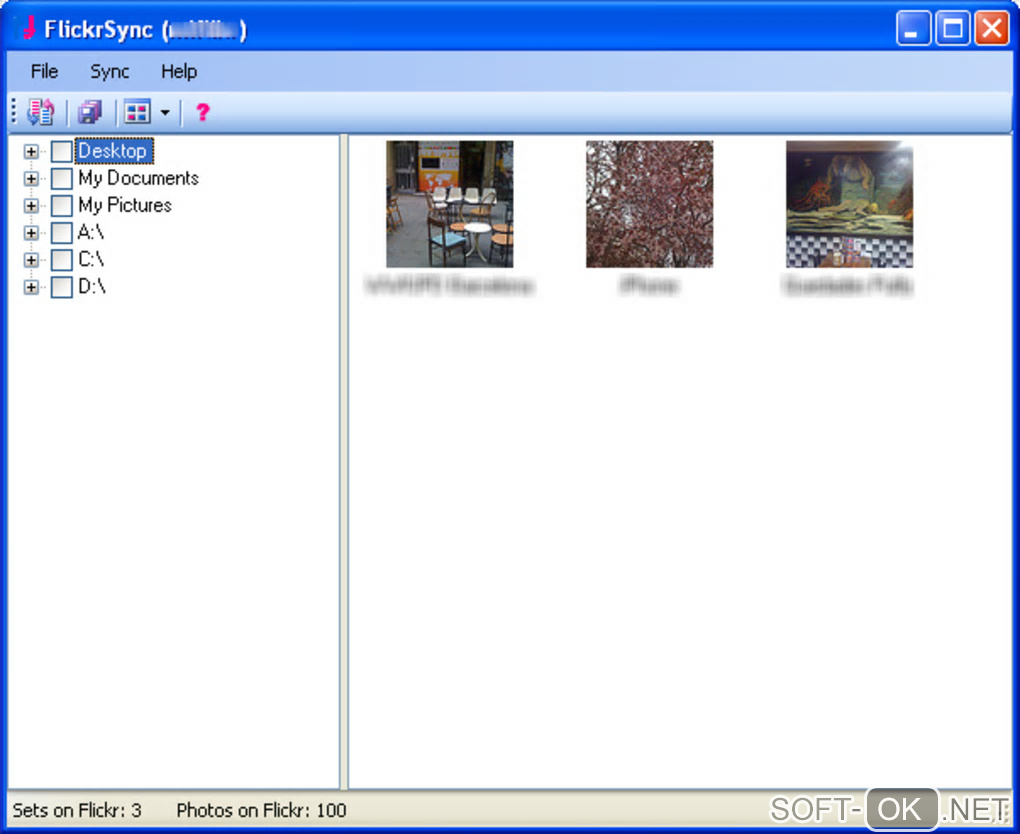 The appearance "FlickrSync"