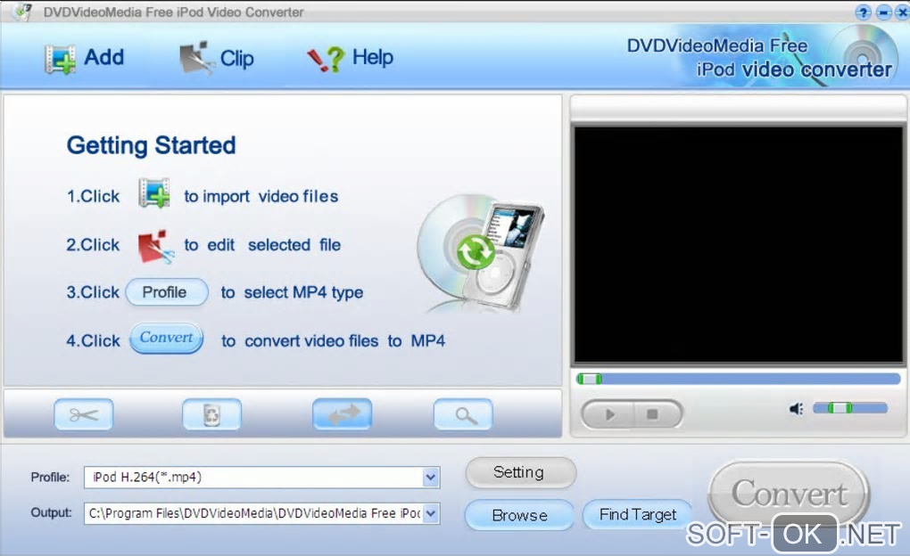 Screenshot №1 "Free iPod Video Converter"