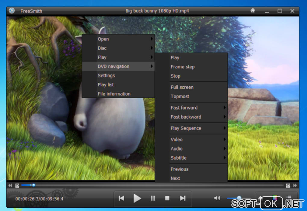 Screenshot №2 "FreeSmith Video Player"