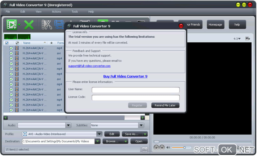 Screenshot №2 "Full Video Converter"