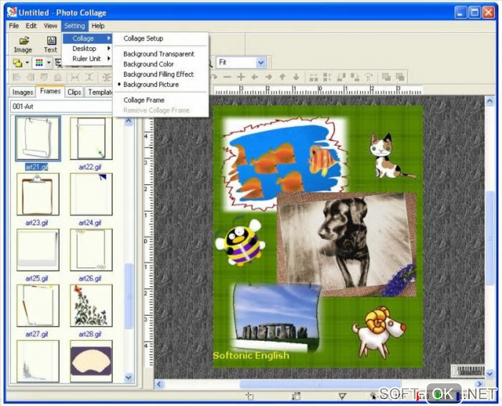 The appearance "iFoxSoft Photo Collage"