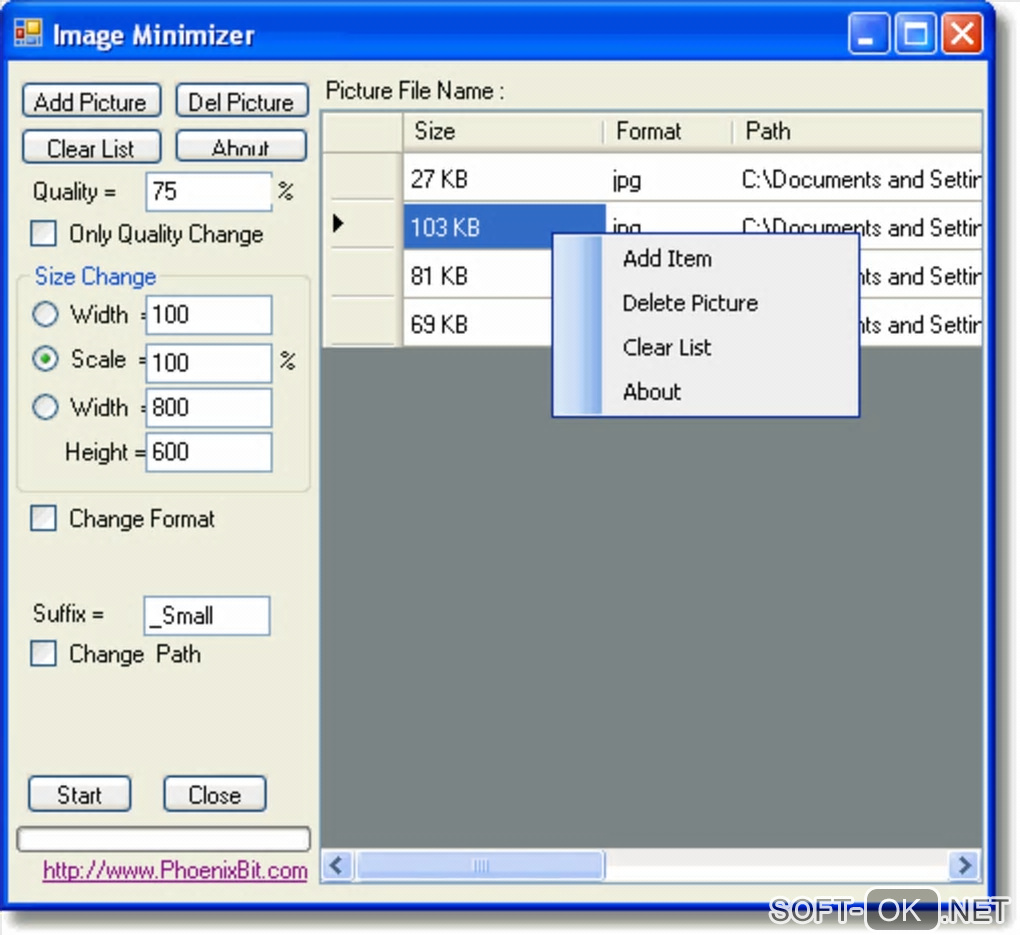 Screenshot №2 "Image Minimizer"