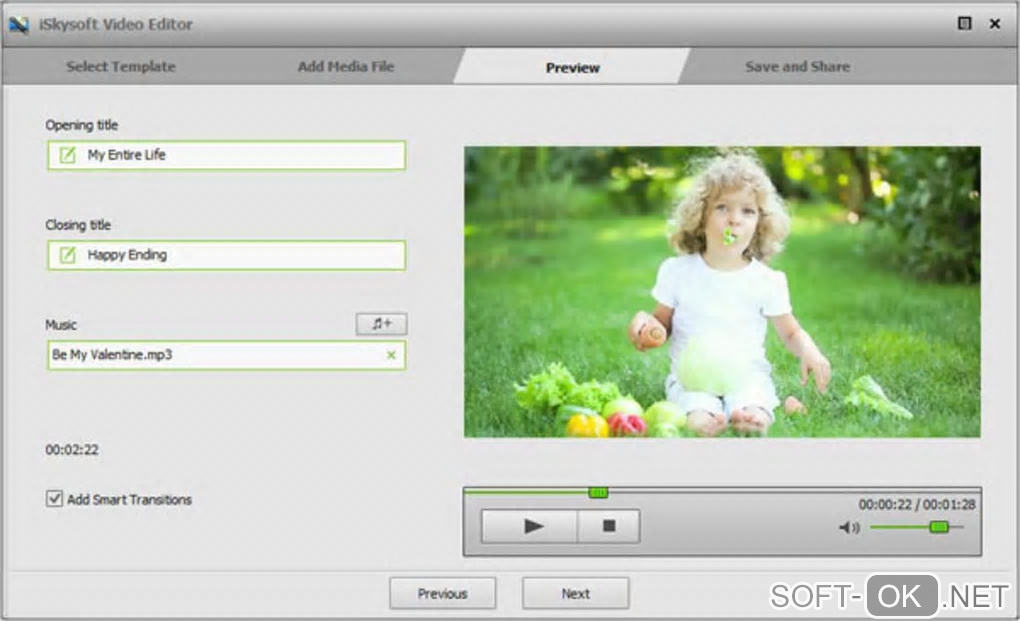 The appearance "iSkysoft Video Editor"