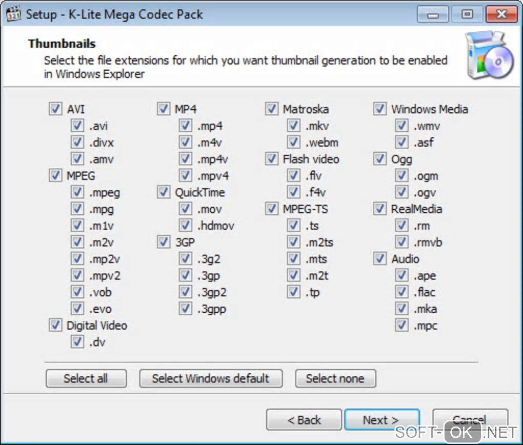 Screenshot №1 "K-Lite Codec Pack Mega"