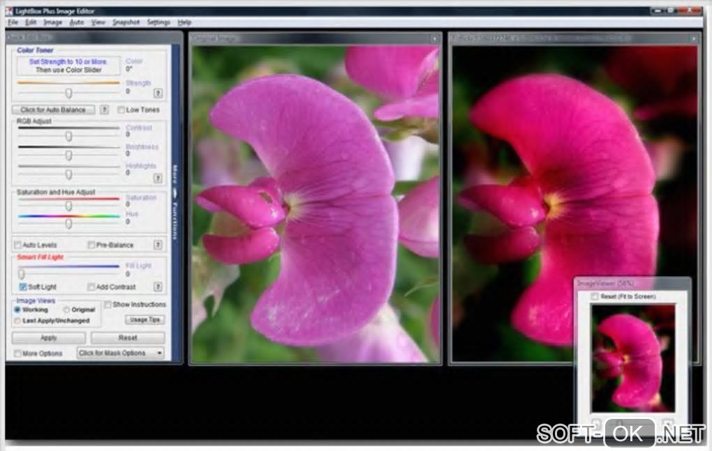 The appearance "LightBox Free Image Editor"