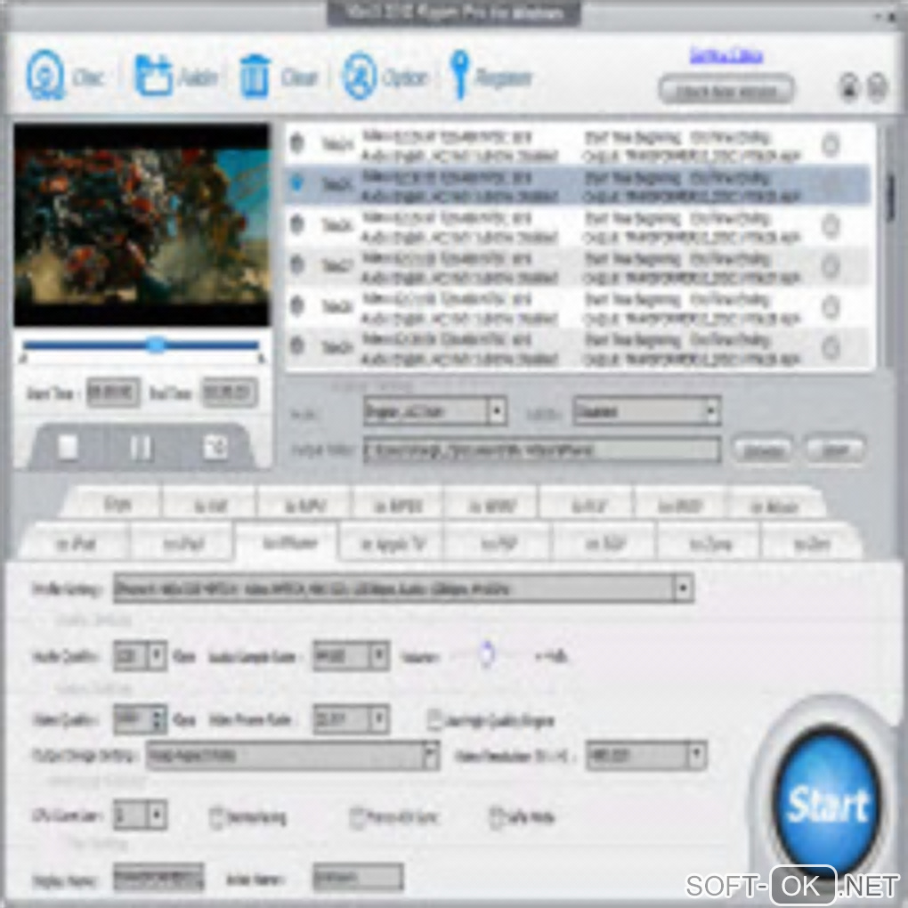 Screenshot №1 "MacX DVD Ripper Pro for Windows"