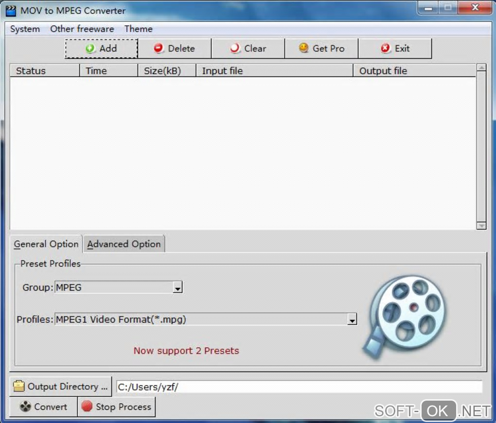 Screenshot №1 "MOV to MPEG Converter"