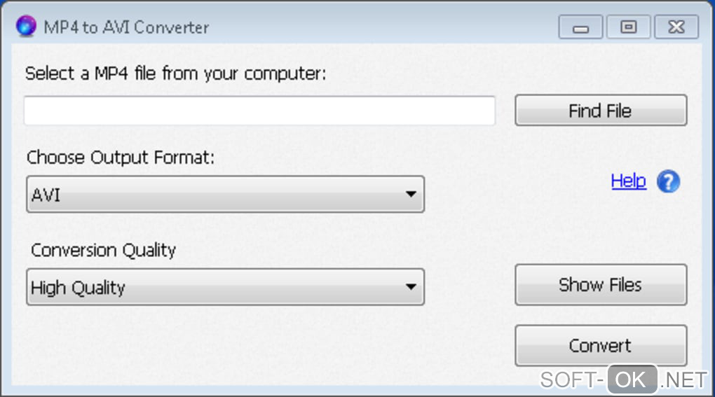 Screenshot №1 "MP4 to AVI Converter"