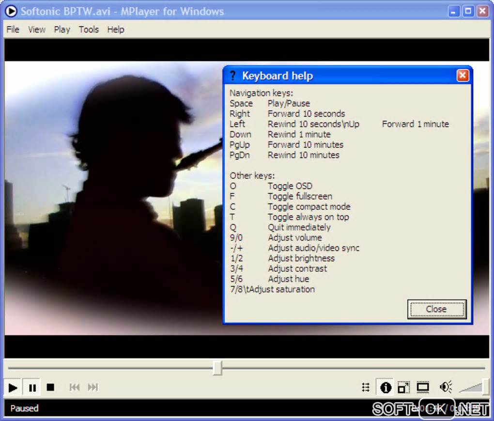 The appearance "MPlayer"