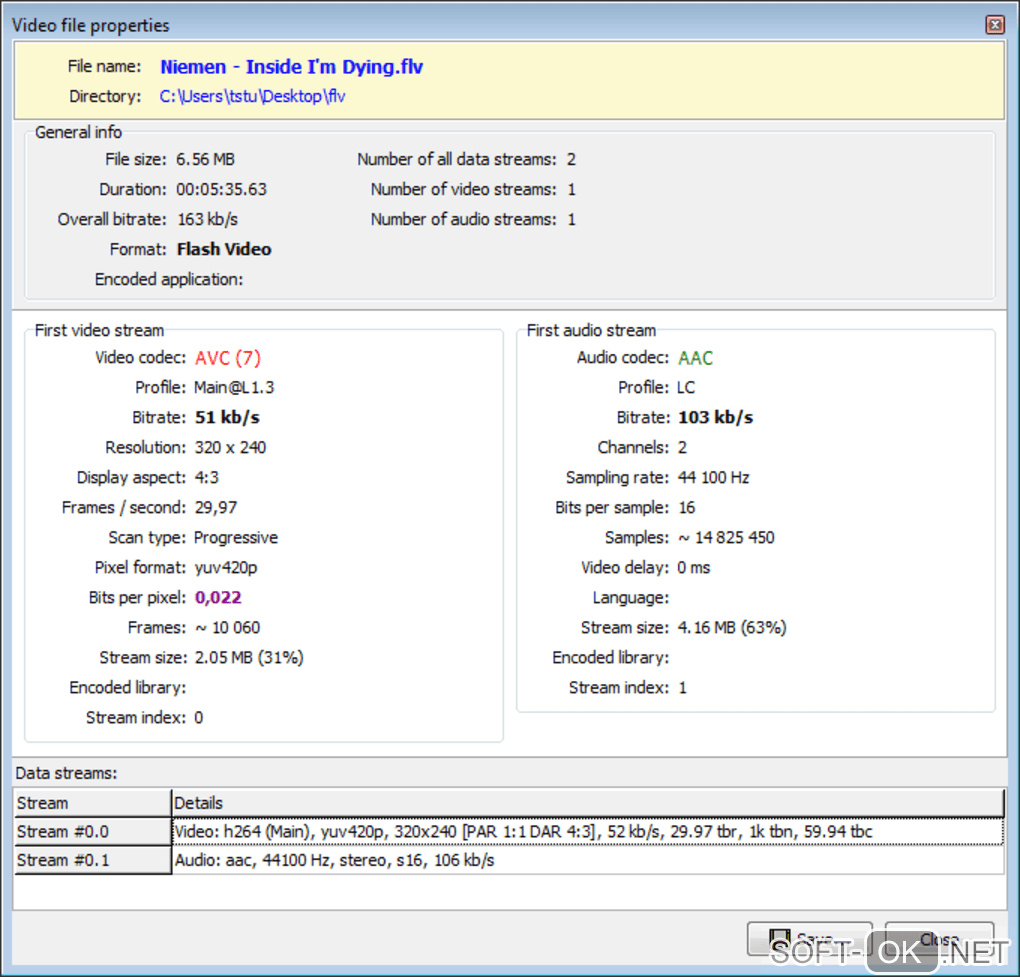 Screenshot №2 "Pazera Free FLV to AVI Converter"