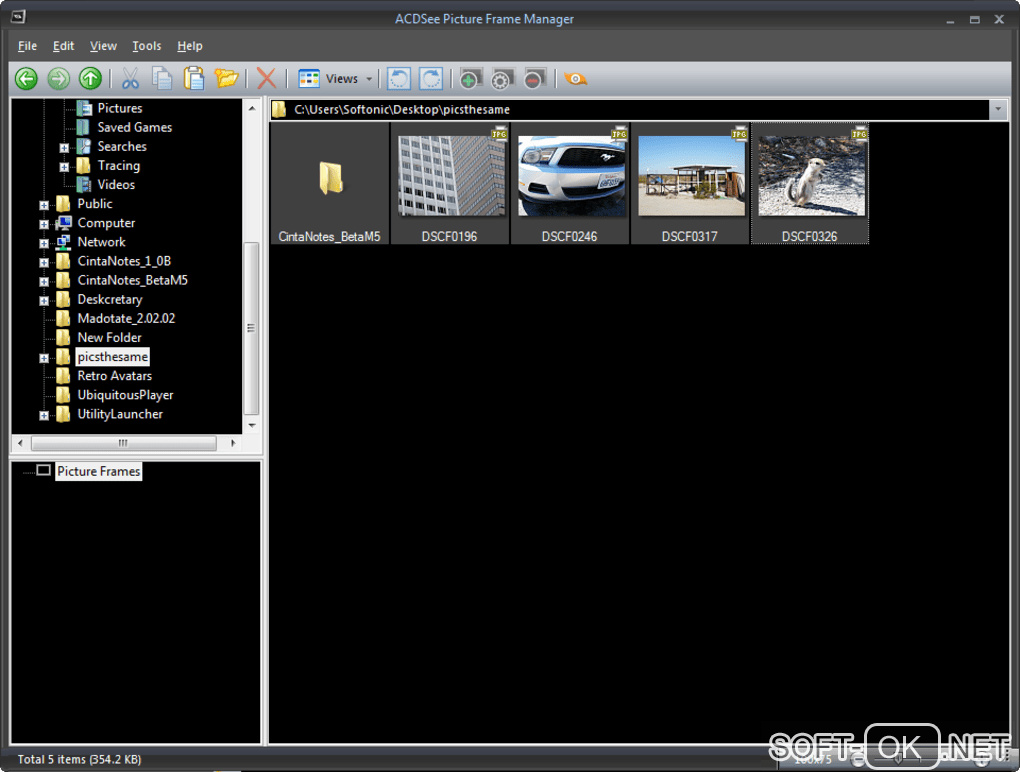 Screenshot №1 "Picture Frame Manager"