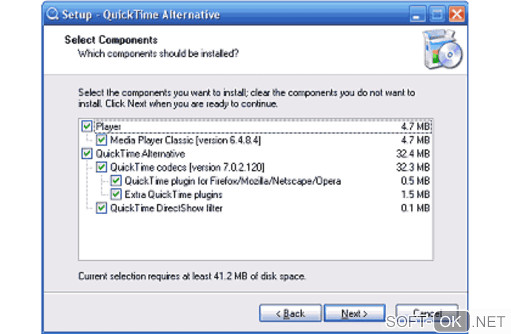 The appearance "QuickTime Alternative"
