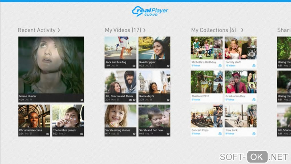 The appearance "RealPlayer Cloud"