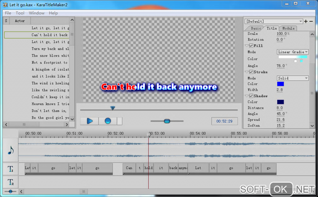 Screenshot №1 "Sayatoo SubtitleMaker 2"