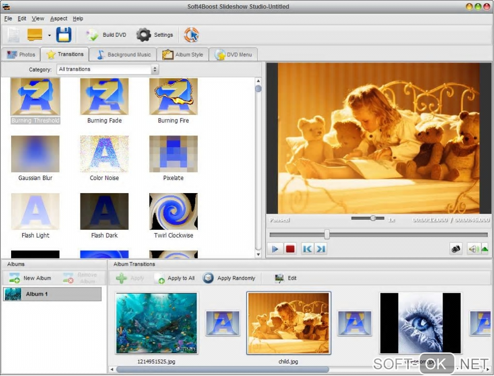 Screenshot №1 "Soft4Boost Slideshow Studio"
