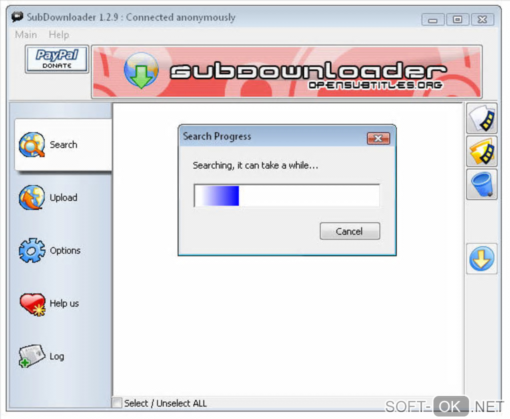 The appearance "SubDownloader"