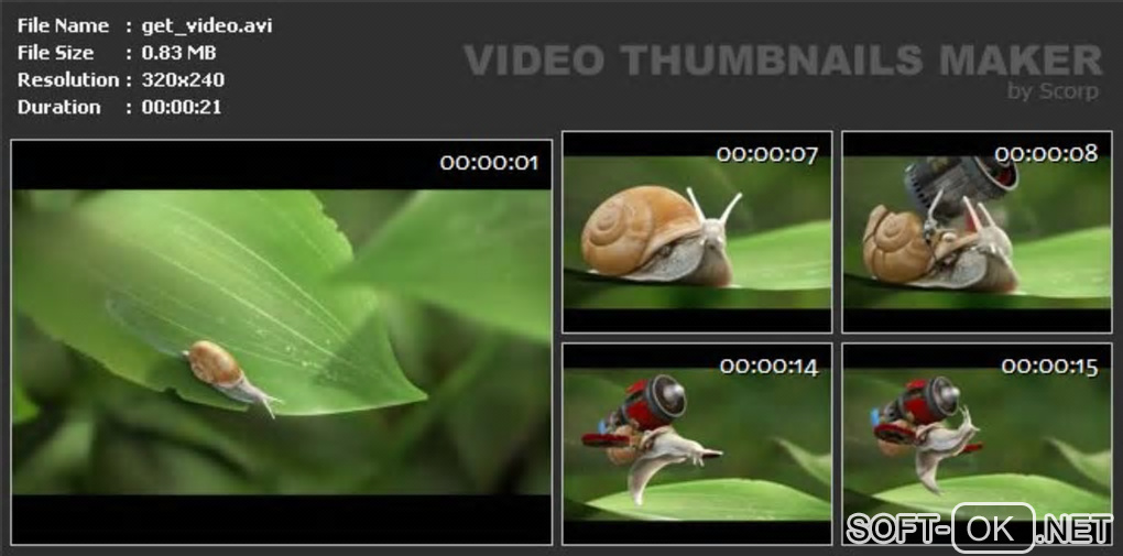 Screenshot №1 "Video Thumbnails Maker"