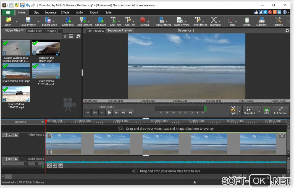 The appearance "VideoPad Video Editor"