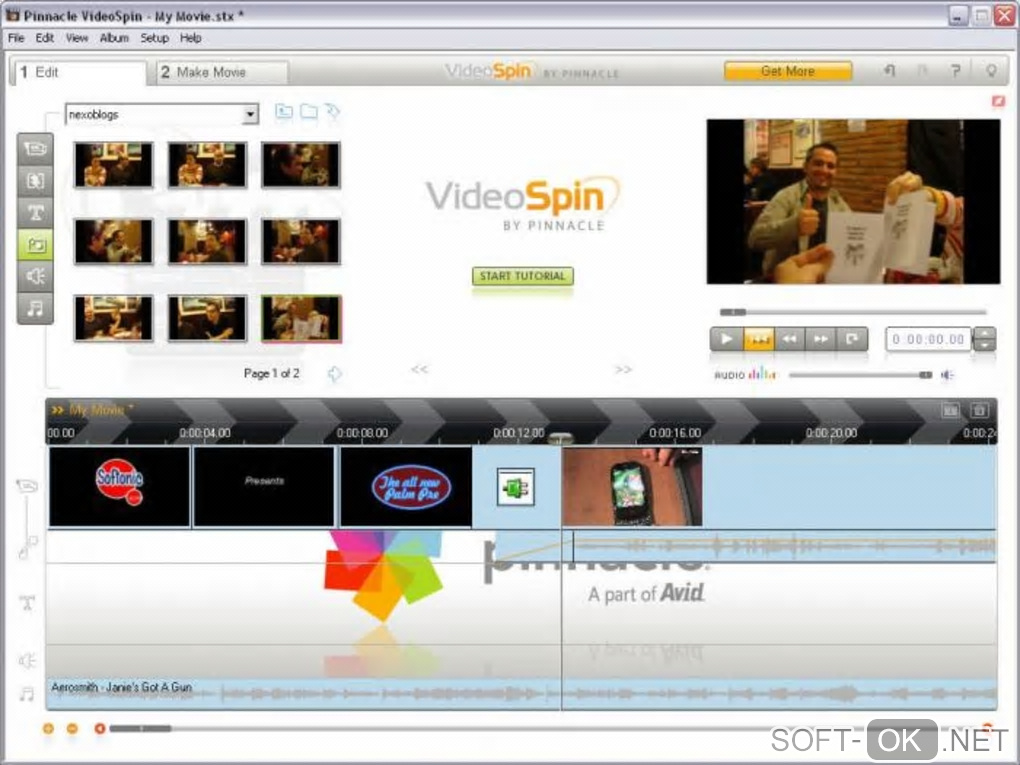 The appearance "VideoSpin"