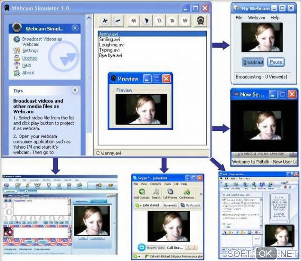 Screenshot №1 "Webcam Simulator"